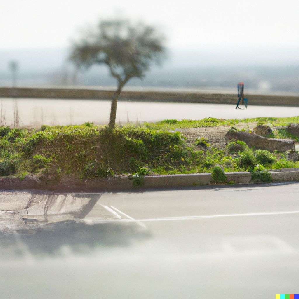 a representation of anxiety, photograph, extreme tilt shift